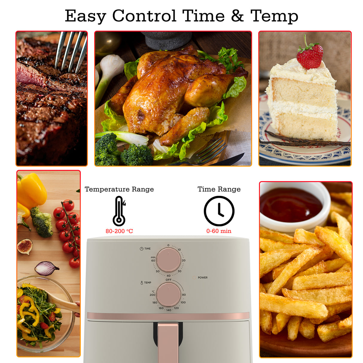 AUSPURE Air Fryer 4.5L with X Cyclone Technology, AusFry-45N1