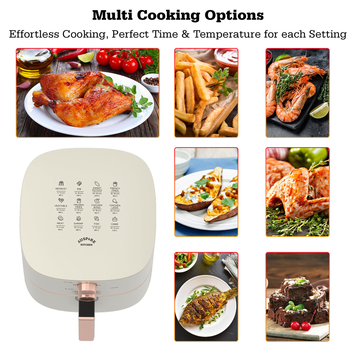 AUSPURE Air Fryer 4.5L with X Cyclone Technology, AusFry-45N1