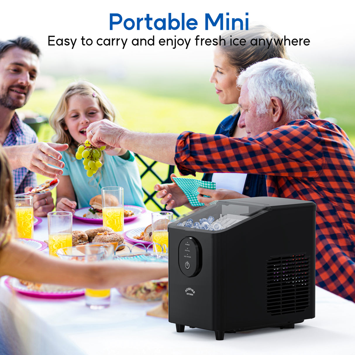 AUSPURE Portable Ice Maker, 12KG Countertop Ice Machine