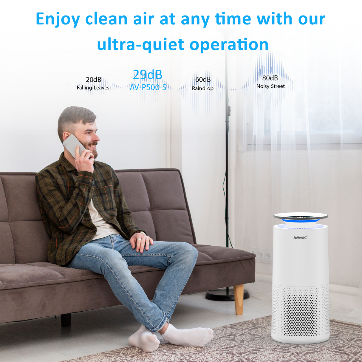 AROVEC Smart Plus True HEPA Air Purifier, AV-P500S
