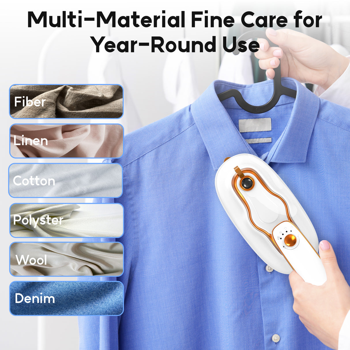 Arovec Clothes Steamer, 2-in-1 Iron & Hand Steamer, AP-GS50