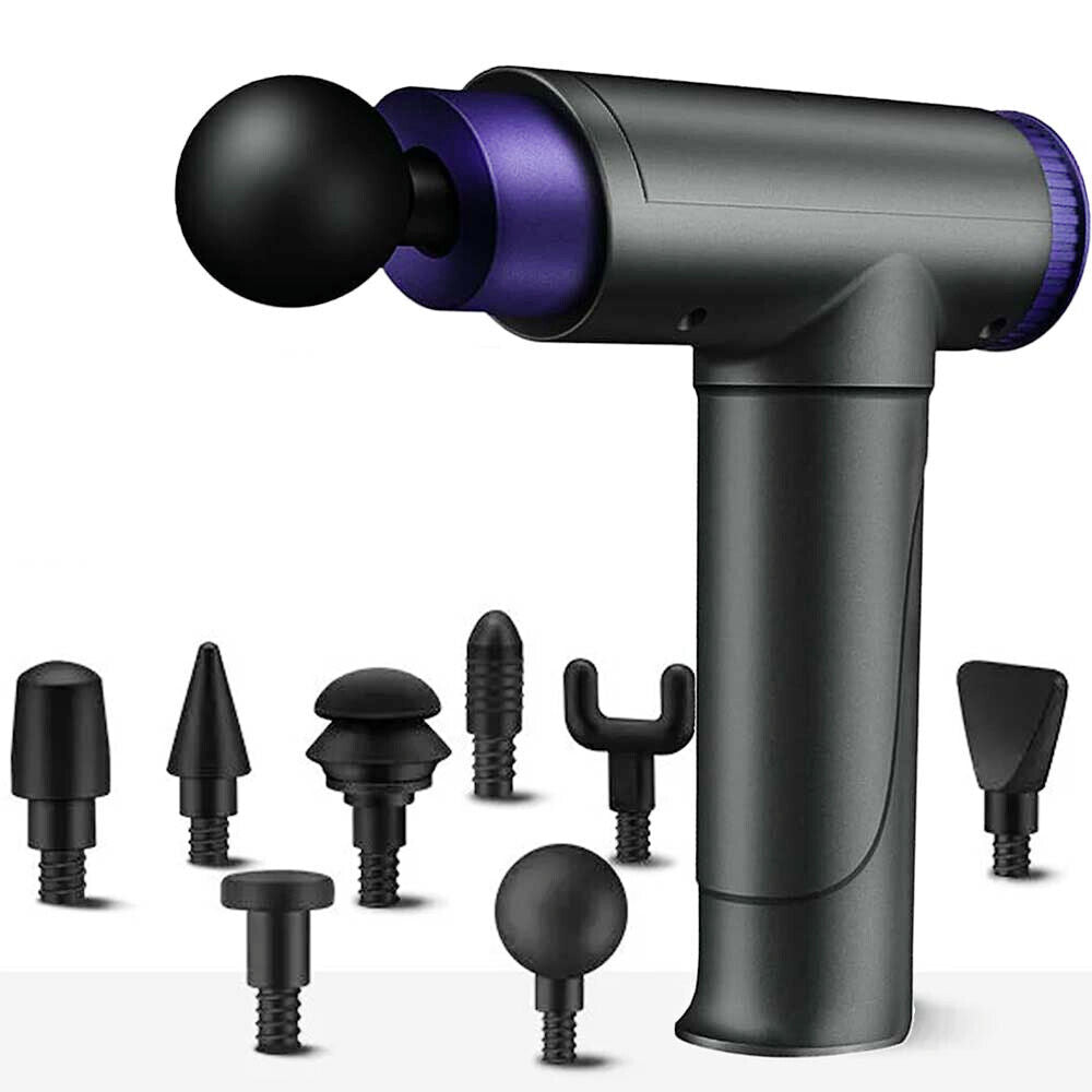 ROOBOOST Deep Tissue Percussion Massage Gun LCD 8-Heads Muscle Vibration Therapy Relaxing
