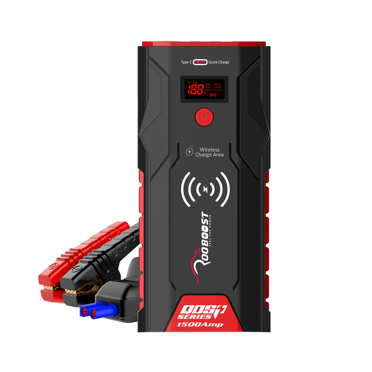 ROOBOOST UPGRADED 1500Amp Peak Car Jump Starter, RB-PRO1500