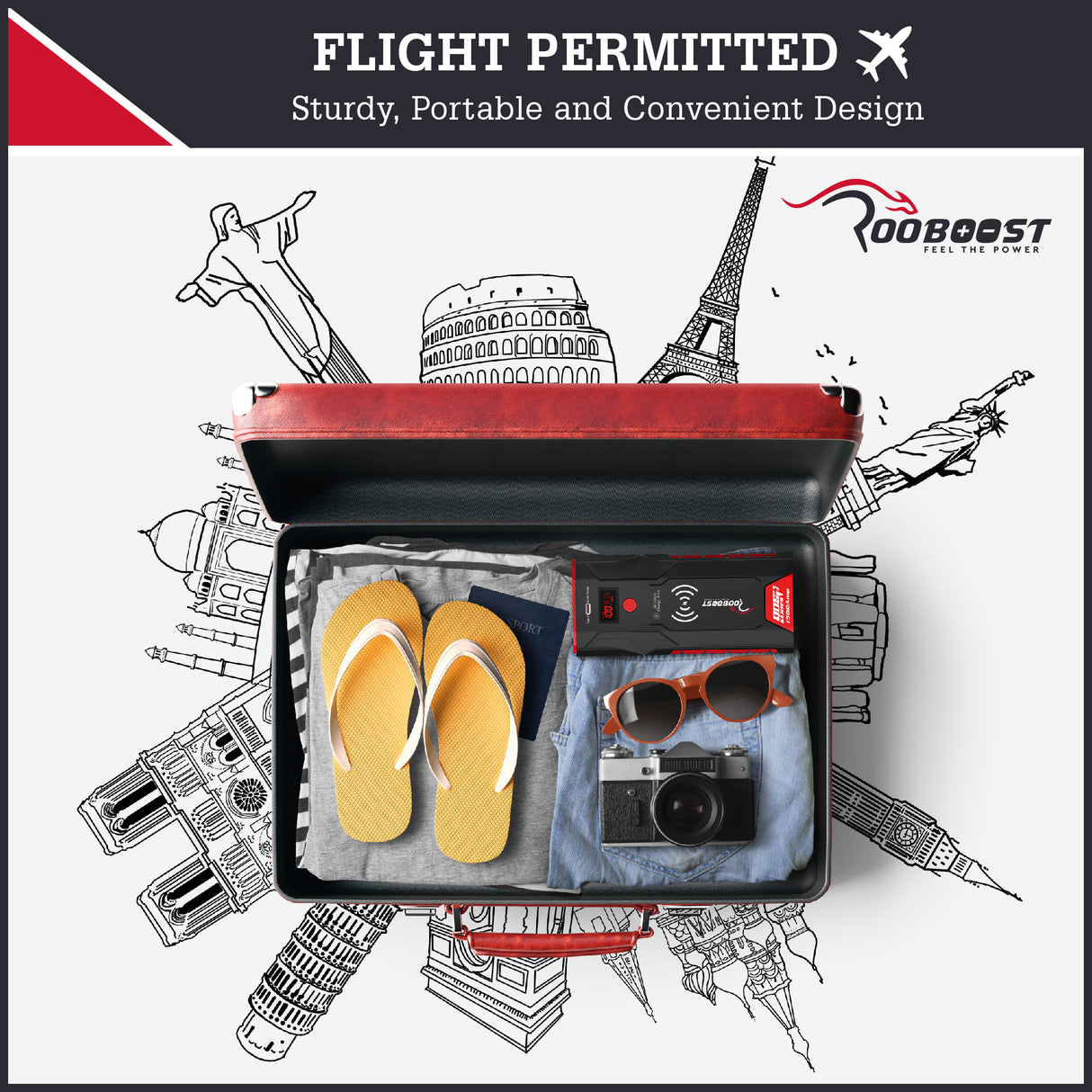 ROOBOOST UPGRADED 1500Amp Peak Car Jump Starter, RB-PRO1500