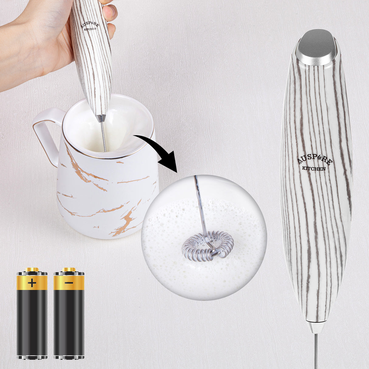 AUSPURE Kitchen Milk Frother, Milkpure-100WW