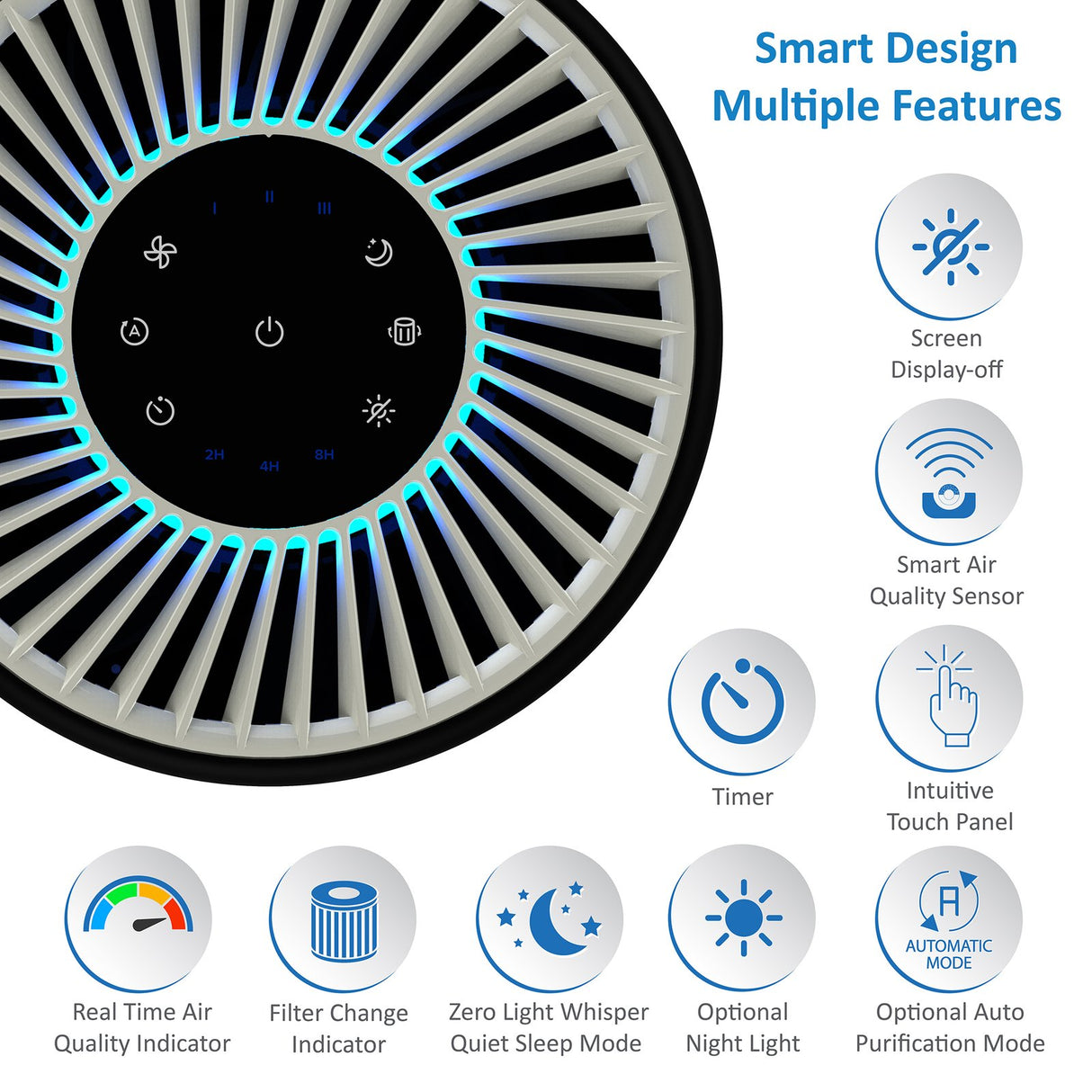AROVEC Smart True HEPA Air Purifier, AV-P152PRO-B