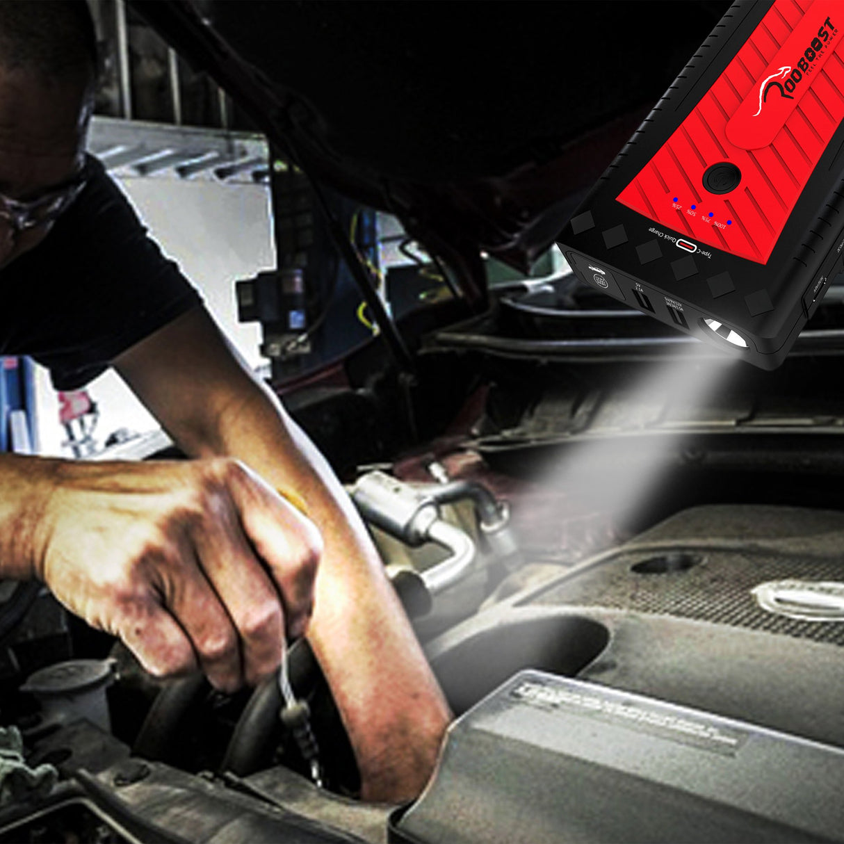 ROOBOOST 1500A Peak Car Jump Starter, RB-1500