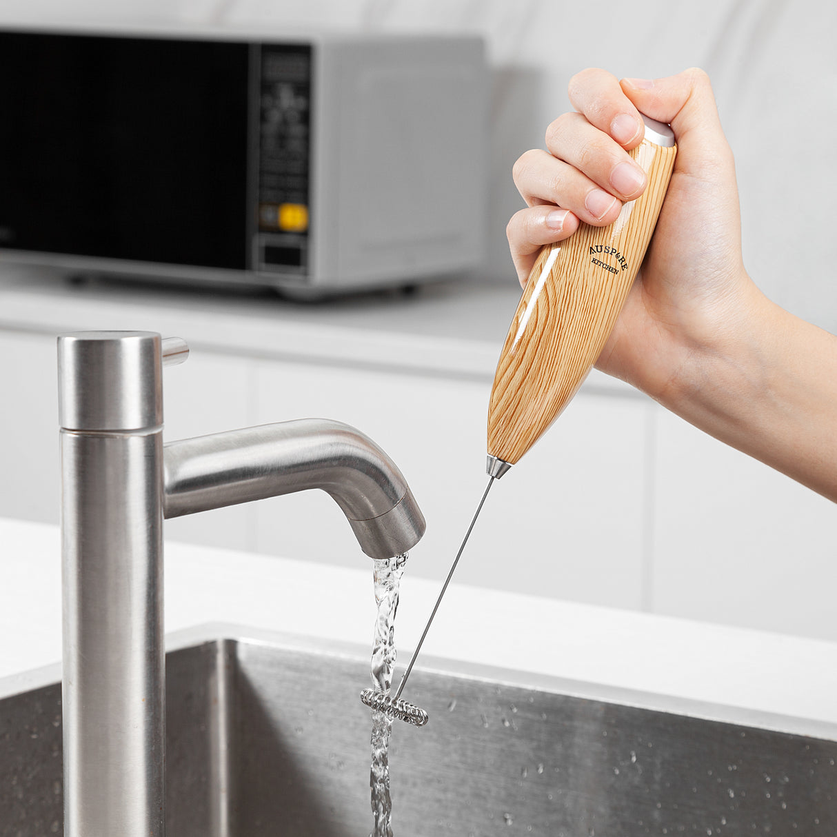 AUSPURE Kitchen Milk Frother, Milkpure-100BW