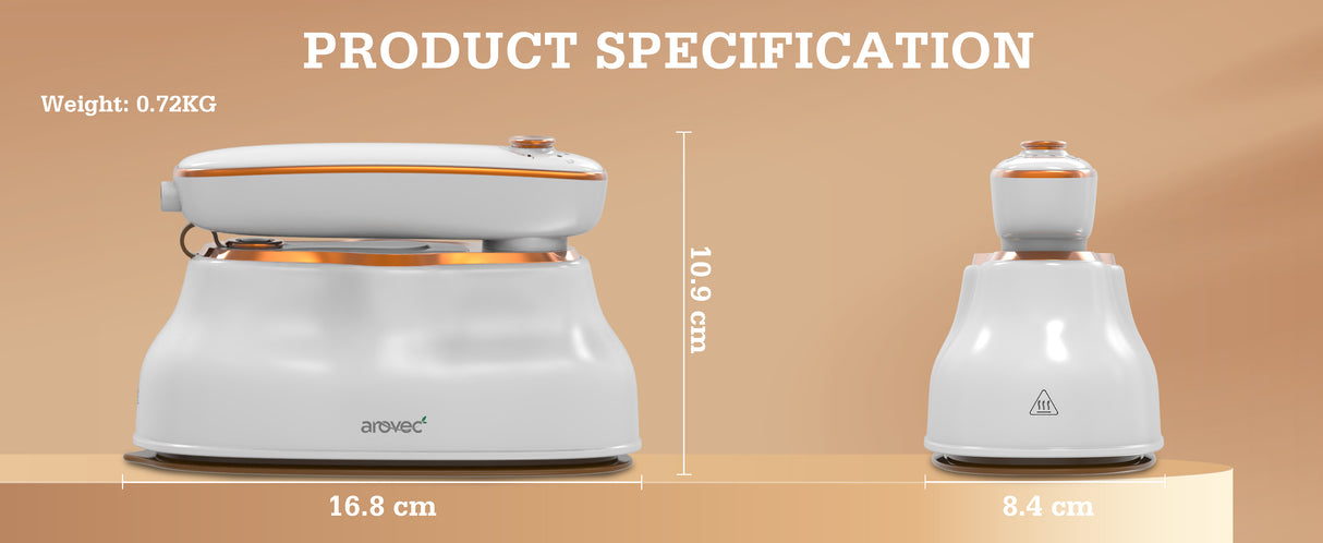 Arovec Clothes Steamer, 2-in-1 Iron & Hand Steamer, AP-GS50