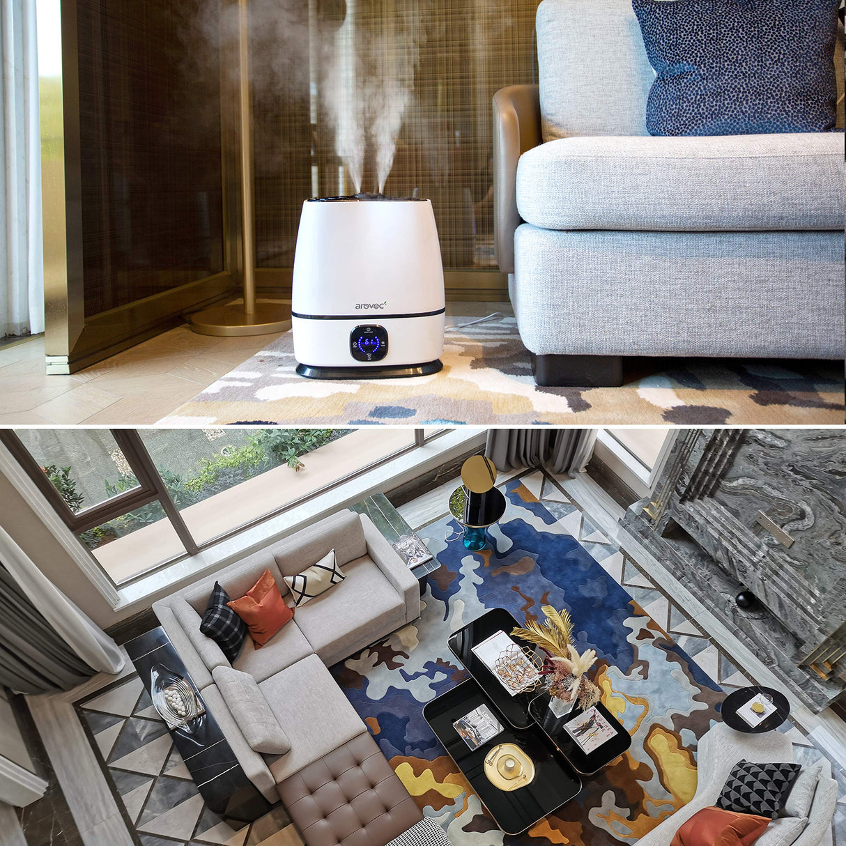 AROVEC Ultrasonic Cool Mist Humidifier & Aroma Diffuser, AroMist-6000