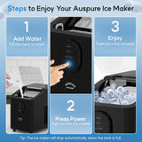 AUSPURE Portable Ice Maker, 12KG Countertop Ice Machine