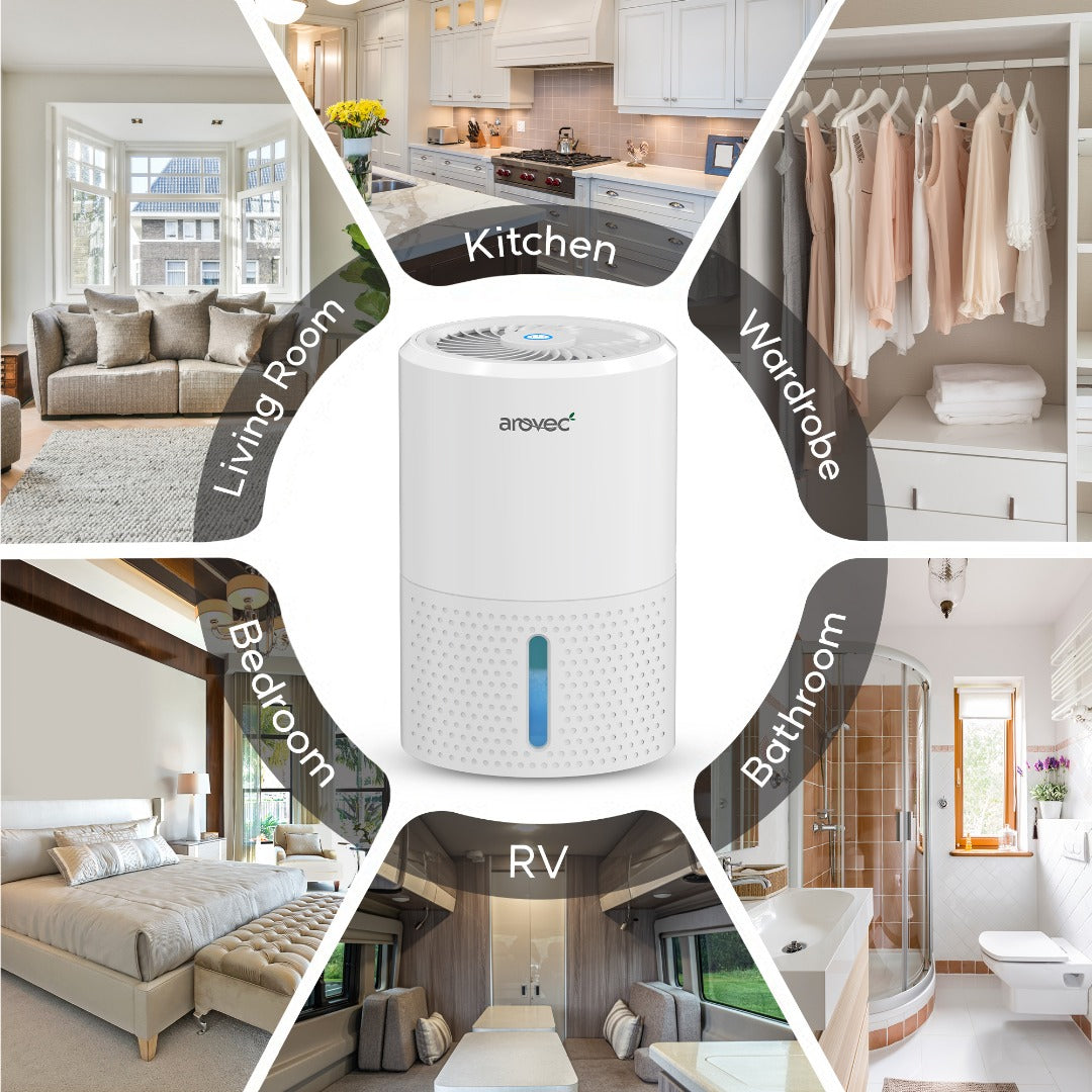 AROVEC Air Dehumidifier 900 ml Water Tank, AroDry-900