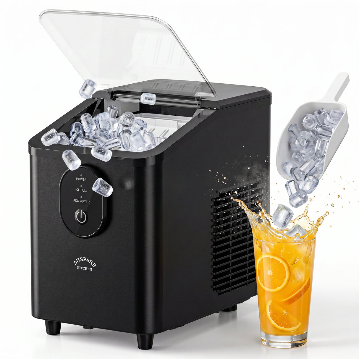 AUSPURE Portable Ice Maker, 12KG Countertop Ice Machine